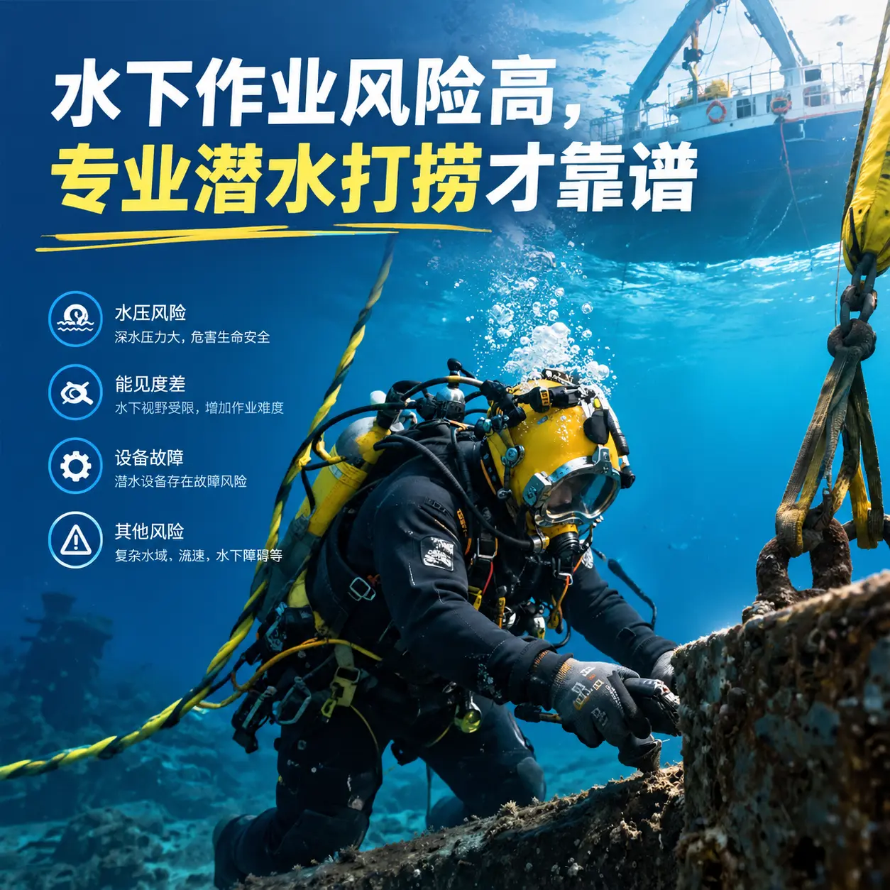水下作业风险高，望谟专业潜水打捞才靠谱
